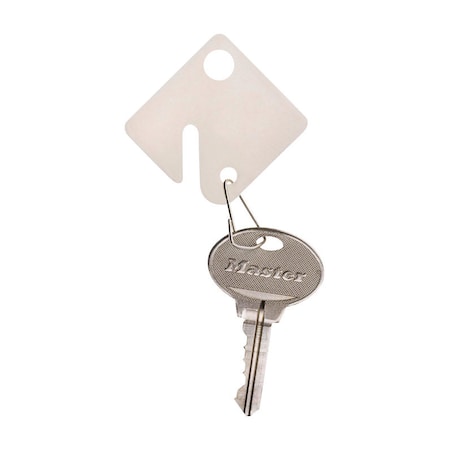 Master Lock Master Lock Plastic White Rectangle Key Tag 7117D